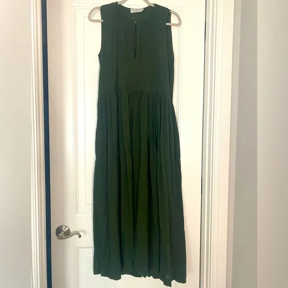 Apiece Apart | Dresses | Apiece Apart Linen Tank Maxi Dress Coverup In Dark  Green | Poshmark